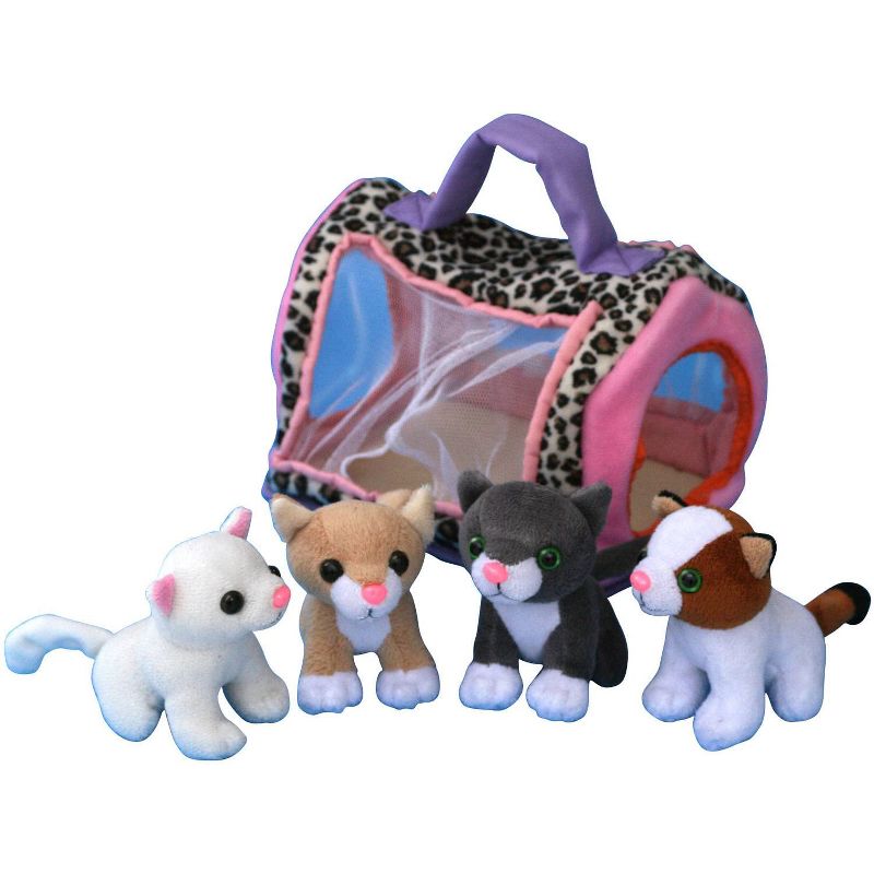 KOVOT Plush Pet Kittens with Interactive Meowing Sounds and Kitty Cat Carrier, 5 of 7