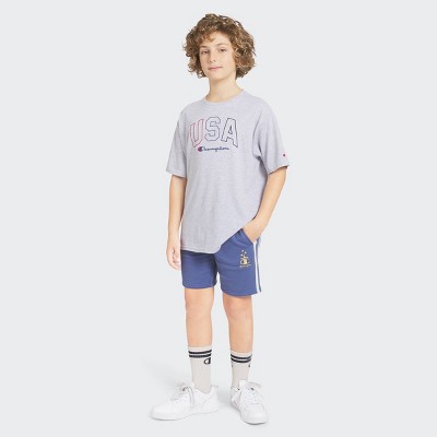 Champion Boys' USA Oversized Graphic T-Shirt - Gray L — фото 2