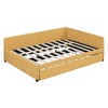 NicBex Full Size Daybed with Trundle Upholstered Linen Fabric Sofa Sleeper Wooden Daybed Frame for Apartment - 4 of 4