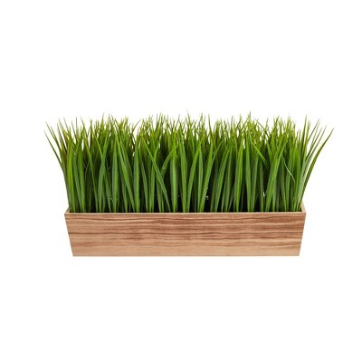 Nearly Natural 20-in Vanilla Grass Artificial Plant in Decorative Planter