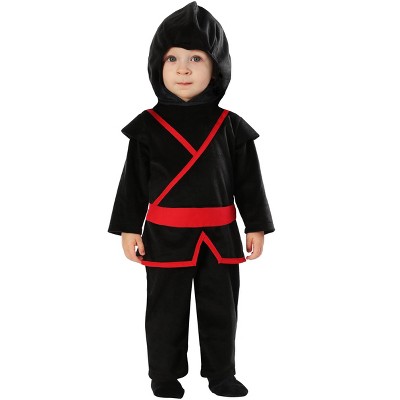 Halloweencostumes.com 0-3 Months Ninja Costume For Babies, Black/red ...