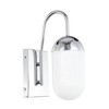 Elegant Lighting Kace 1 light Chrome and frosted white glass wall sconce - 3 of 4