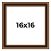 PosterPalooza | Square Weathered Gold Picture Frame - UV Acrylic, Foam Board Backing, Hanging Hardware - 2 of 4