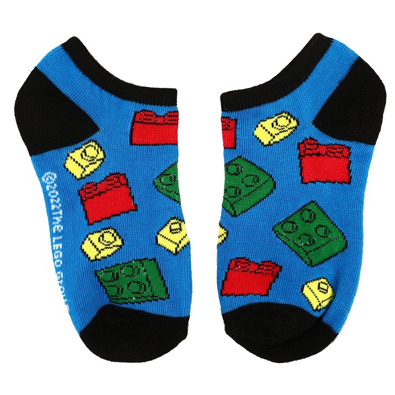 Lego Bricks & Minifigs Youth 6-Pack Ankle Socks, 3 of 7