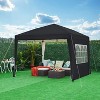 Yaheetech 12x12 FT Pop Up Canopy Tent with 4 Sidewalls and Roller Bag - 2 of 4