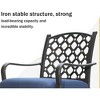 DOMETOUR Outdoor 4 pcs Patio Conversation Set, Metal Dining Table and Chairs Dining Set with Removable Navy Blue Cushions for Garden Lawn Yard - 4 of 4