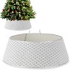 Christmas Tree Collar, 33.5 Inch Diamond Pattern Christmas Tree Skirt with 2 Clips, Tree Collar for Artificial Trees, Xmas Holiday Home Decor - 2 of 4