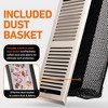 Home Intuition Contemporary Floor Vent Cover 4X14 Inch with Mesh Cover Trap Heat and Air Walkable Metal Floor Vent for HVAC Duct, Satin Nickel - 2 of 4