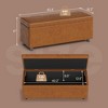 Whizmax Storage Ottoman Bench, Mid-Century Modern Storage Bench for Bedroom, Synthetic Leather with Stitching, Safety Hinges, Loads 680 Lb - 4 of 4