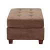 Poundex,Poundex Tufted Fabric Cocktail Ottoman - 4 of 4