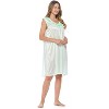 Casual Nights Women's Sleeveless Flower Satin Nightgown - 3 of 4