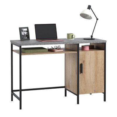 PAGED L-Shaped Desk Multi-Function Home Office Desks with Adjustable Shelve, Corner Desk for Living Room, Study