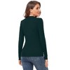 Womens Deep V Neck Pullover Sweater Front Twist Halter Style Ribbed Knit Sweater Fall Tops for Lady - 2 of 4