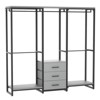 Aheaplus 65.5'' Clothing Rack with Fabric Drawers, Corner Garment Rack with 5 Hanging Rods, Heavy Duty Closet Organizer - 2 of 4