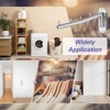 Unique Bargains Stainless Steel Sturdy Wall Mount Foldable Clothes Hanger - 3 of 3