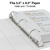 Staples 1" Standard 5-1/2" x 8-1/2" Mini View Binder with Round Rings White 580931 - 4 of 4