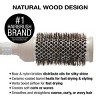Conair Ceramic Wood Boar Bristle Round Hair Brush - Medium Barrel - All Hair - 4 of 4