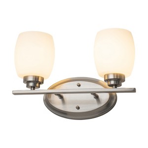 C Cattleya Contemporary Vanity Light with White Opal Glass for Bathroom(2 Colors/4 Sizes） - 1 of 4