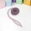 Unique Bargains Ribbon Plain Fishtail Organza Simple Style Polyester 354.33"x1.57" 1Pcs - 2 of 3
