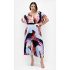 Women's Plus Size Henley Print Midi Dress - print | CITY CHIC - 2 of 4