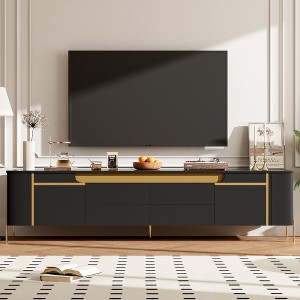 XIYUYEU TV Stand for TVs up to 80 Inches Entertainment Center with 4 Drawers and 2 Spacious Cabinets - 1 of 4