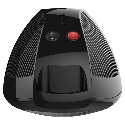 Compact Black Electric Personal Space Heater with Automatic Shut-off