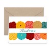 Paper Frenzy Vibrant Fall Floral Thank You Note Cards & Kraft Envelopes - 25 pack - 2 of 4
