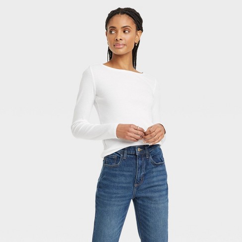 Target white best sale long sleeve shirt