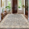 Washable Antique Distressed Area Rugs, Vintage Print Accent Non Slip Large Carpet for Living Room Bedroom Nursery Office Farmhouse Hallway - 4 of 4