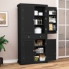 USIKEY Pantry Storage Cabinet with 4 Doors and 1 Drawer, Cupboard with 6 Hanging Shelves and Adjustable Shelves for Kitchen, Dining Room - 3 of 4