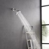 SEVOBAL Shower Faucets 6 Spray Settings High Pressure Shower Head 5" Rain Fixed Showerhead Adjustable Bathroom Faucets, Silver, 4.72"*4.53"*3.74" - 4 of 4