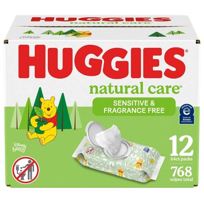 Image of Huggies Natural Care Sensitive Unscented Baby Wipes - 768ct