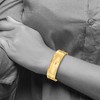 Black Bow Jewelry 19mm 14k Yellow Gold Lightly Hammered Cuff Bangle Bracelet - 3 of 4
