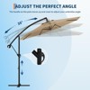 10ft Offset Patio Umbrella - Cantilever Design with Easy Tilt & Lift, UV Protection for Pool/Deck/Garden (Fade ResisBrownt) - 4 of 4