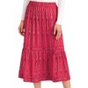 Collections Etc Southwest Print Elasticized Waist Tiered Skirt - 2 of 4