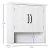 Munora 23.6" White Wall-Mounted Cabinet - 2-Door Medicine Cabinet with Adjustable Shelf for Bathroom, Kitchen - 3 of 4