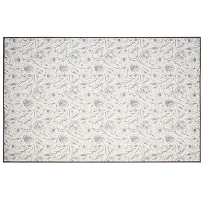 The Lakeside Collection Magnolia Floral Washable Area Rug Accent Rug or Runner Rug - Area Rug