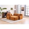 VASIP 104" L-Shaped Chenille Convertible Chaise Sectional Sofa ,30D High-Density Sponge, for Apartment,Living Room,No Assembly,Antiuqe White - 3 of 4