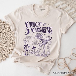 Midnight Margaritas Halloween T-Shirt, Whimsical Tee for Drinking Witches Natural XL - 1 of 4
