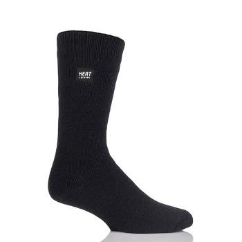Men's Warm Solid Crew Sock | Size US 7-12 - Black