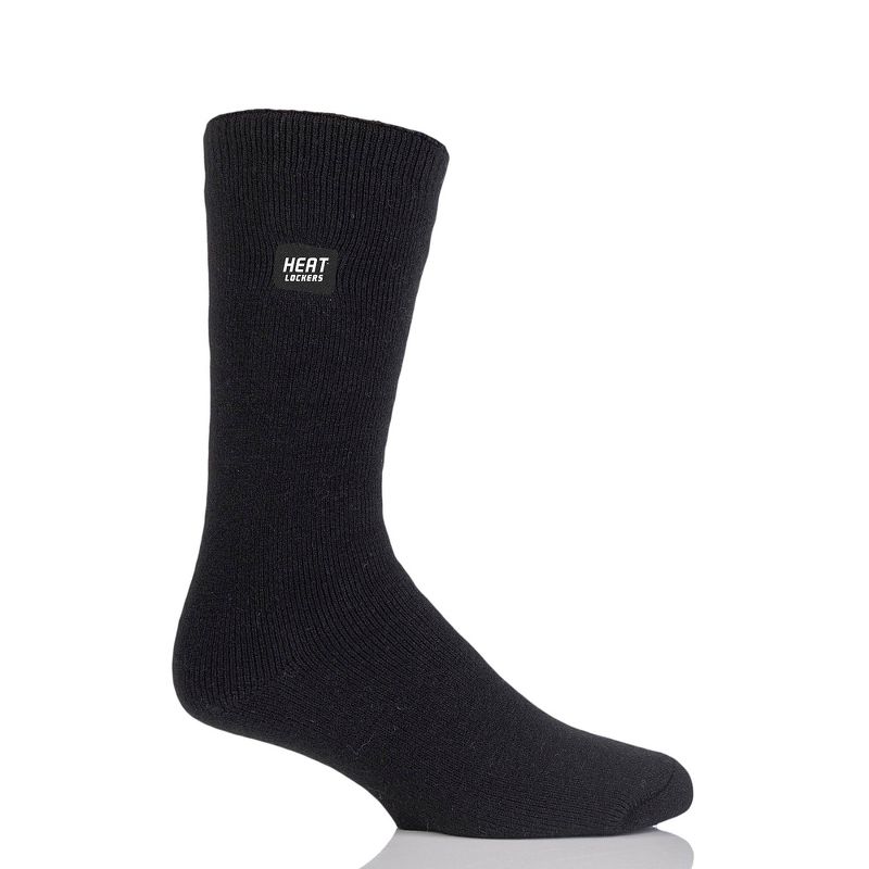 Men's Warm Solid Crew Sock | Size US 7-12 - Black, 1 of 3