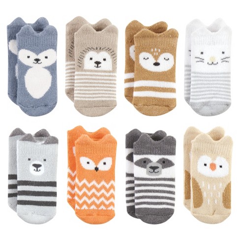 Hudson Baby Infant Boy Cotton Rich Newborn And Terry Socks, Boy ...