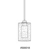 Progress Lighting, Double Glass, 1-Light Mini-Pendant, Polished Chrome, Seeded & Etched Glass, Material: Glass, Finish Color: Graphite - 2 of 4