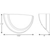Progress Lighting Eclipse 1-Light Wall Sconce, Brushed Nickel, Satin White Glass Shade - 2 of 2