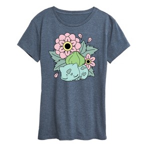 Women's - Pokémon - Bulba Flowers Short Sleeve Graphic T-Shirt - 1 of 4