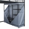 NicBex Twin/Full Metal Loft Bed with Desk,Shelves,Wardrobe&LED for Teens&Gamers,Versatile Gaming Loft Bed Platform,Space-Saving,350lbs Max - 4 of 4