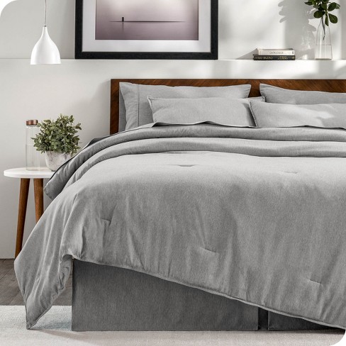 Bare Home Microfiber Stretch Knit Sheet Set - Queen - Grey