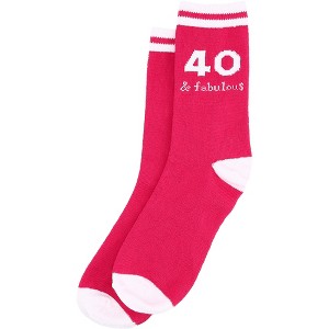 Pavilion Gift Company - 40 & Fabulous - Ladies Crew Sock - Socks - 1 of 4