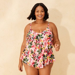 Women's Tiered Ruffle Tankini Top - Shade & Shore™ - 1 of 3