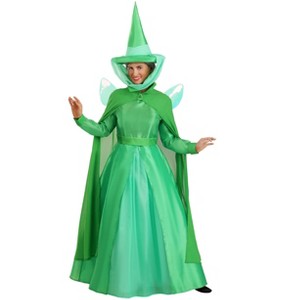 HalloweenCostumes.com Women's Disney Sleeping Beauty Fauna Costume, Green Fairy Godmother Cosplay Outfit - 1 of 4